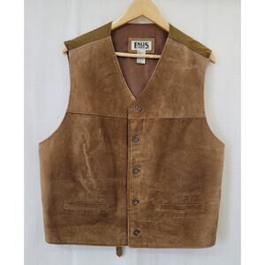 Falls Creek Leather Vest Womens (Unisex?) Size XL Rodeo Western Cowgirl